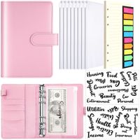 Creative A6 Solid Color Money Clip Handbook 6 Hole Flipchart sku image 3