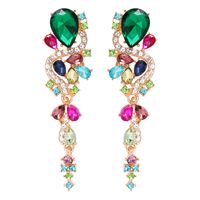 1 Pair Simple Style Water Droplets Inlay Alloy Zircon Drop Earrings main image 1