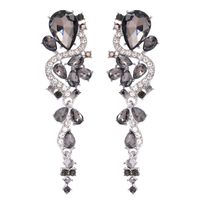 1 Pair Simple Style Water Droplets Inlay Alloy Zircon Drop Earrings main image 4