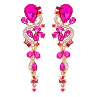 1 Pair Simple Style Water Droplets Inlay Alloy Zircon Drop Earrings main image 2