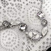 Lady Letter Butterfly Zircon Alloy Copper Wholesale Necklace main image 4