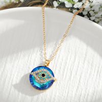 Classic Style Eye Artificial Gemstones Alloy Wholesale Pendant Necklace sku image 1