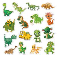 50 Sheets / A Pack Of Dinosaur Series Cartoon Tyrannosaurus Rex Graffiti Stickers main image 4