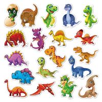 50 Sheets / A Pack Of Dinosaur Series Cartoon Tyrannosaurus Rex Graffiti Stickers main image 3