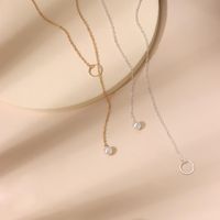 Commute Solid Color Gold Plated Alloy Wholesale Pendant Necklace main image 5
