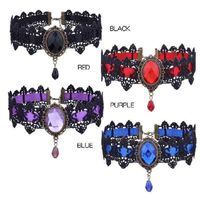 Retro Water Droplets Alloy Inlay Crystal Women's Choker main image 5