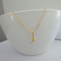 Commute Starfish Gold Plated Alloy Wholesale Pendant Necklace main image 5