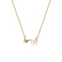 Sweet Heart Shape Crown Bow Knot Titanium Steel Copper Inlay Zircon Pendant Necklace main image 3