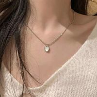 Commute Heart Shape Gold Plated Alloy Wholesale Necklace sku image 2