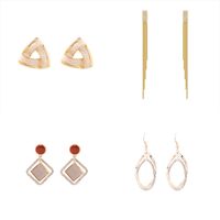 1 Pair Elegant Lady Geometric Heart Shape Inlay Alloy Artificial Rhinestones Artificial Pearls Drop Earrings main image 2