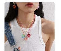 Classic Style Heart Shape Glass Copper Wholesale Pendant Necklace main image 3