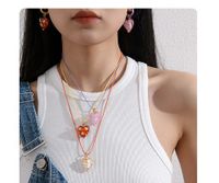 Classic Style Heart Shape Glass Copper Wholesale Pendant Necklace main image 1