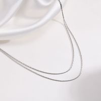 304 Stainless Steel IG Style Simple Style Layered Solid Color Layered Necklaces main image 5