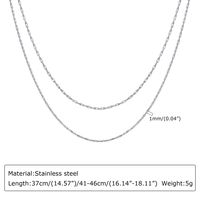 Edelstahl 304 IG-Stil Einfacher Stil Geschichtet Einfarbig Geschichtete Halskette main image 3