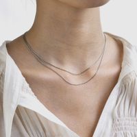 304 Stainless Steel IG Style Simple Style Layered Solid Color Layered Necklaces main image 9