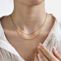304 Stainless Steel IG Style Simple Style Layered Solid Color Layered Necklaces main image 8