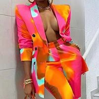 Women's Long Sleeve Blazers Printing Fashion Printing Tie Dye Leopard main image 4