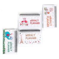 Cartoon Tearable Weekly Plan Schedule Book Student Portable Coil Flip-up Notepad 4 Options main image 5