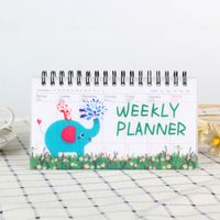 Cartoon Tearable Weekly Plan Schedule Book Student Portable Coil Flip-up Notepad 4 Options sku image 1