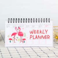 Cartoon Tearable Weekly Plan Schedule Book Student Portable Coil Flip-up Notepad 4 Options sku image 2