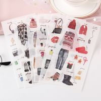 Cartoon Journal Stickers Journal Diary Material Set Cute Girl Heart Mobile Phone Decoration Account And Paper Sticker/20 sku image 4