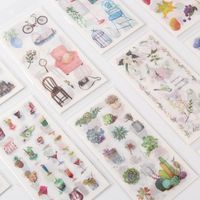 Cartoon Journal Stickers Journal Diary Material Set Cute Girl Heart Mobile Phone Decoration Account And Paper Sticker/20 main image 1