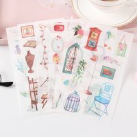 Cartoon Journal Stickers Journal Diary Material Set Cute Girl Heart Mobile Phone Decoration Account And Paper Sticker/20 sku image 1