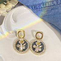 1 Pair Simple Style Butterfly Inlay Alloy Opal Ear Studs sku image 23