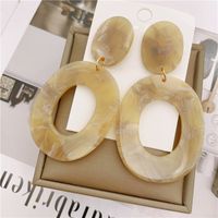 1 Pair Simple Style Square Plating Arylic Drop Earrings main image 3