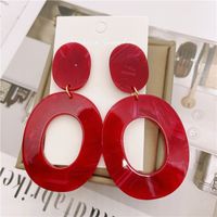 1 Pair Simple Style Square Plating Arylic Drop Earrings main image 2
