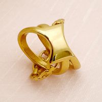 304 Stainless Steel 14K Gold Plated Classic Style Streetwear Plating Geometric Rings main image 3