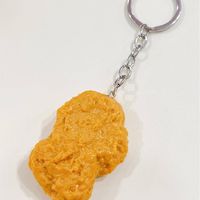 Cute Solid Color Plastic Irregular Rhodium Plated Keychain sku image 1