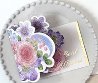 Birthday Elegant Flower Paper Party Festival Card sku image 3