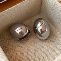 1 Paar IG-Stil Oval Überzug Legierung Ohrringe sku image 2