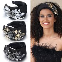 Baroque Style Water Droplets Flower Alloy Rhinestone Hair Band main image 1