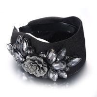 Baroque Style Water Droplets Flower Alloy Rhinestone Hair Band sku image 1