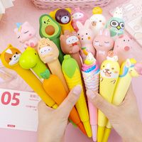 Cute Cartoon Decompression Pen Gel Pen Student Studying Stationery Pinch Lewang Red Decompression Pen Children Gift Wholesale main image 1