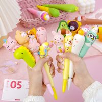 Cute Cartoon Decompression Pen Gel Pen Student Studying Stationery Pinch Lewang Red Decompression Pen Children Gift Wholesale main image 4