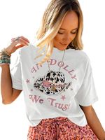 Women's T-shirt Short Sleeve T-shirts Printing Casual Letter Hat main image 2