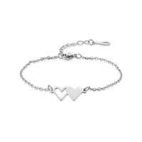 Fairy Style Heart Shape Stainless Steel Polishing Plating Rose Gold Plated Bracelets sku image 2