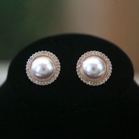 Simple Style Solid Color Imitation Pearl Alloy Women's Rings Earrings Necklace sku image 2