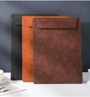 Spot A4 Leather Signature Clip Hotel Conference Clip Writing Pad Manager Signature Plate Holder File Folder Coaster main image 4