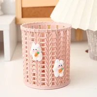 Creative Cute Cartoon Rattan-like Pen Holder Student Stationery Sundries Desktop Finishing Girl Makeup Brush Storage Bucket Wholesale sku image 13