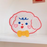 Creative Cartoon Student Desktop Pen Holder Soft And Adorable Bear And Rabbit Multifunctional Office Stationery Acrylic Transparent Storage Container sku image 5