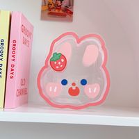 Creative Cartoon Student Desktop Pen Holder Soft And Adorable Bear And Rabbit Multifunctional Office Stationery Acrylic Transparent Storage Container sku image 18