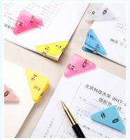 Transparent Triangle Clip Stationery Office Wholesale Binder Clip Acrylic Pp Clip Book Clip Anti-roll File Long Tail Clip main image 1