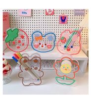 Creative Cartoon Student Desktop Pen Holder Soft And Adorable Bear And Rabbit Multifunctional Office Stationery Acrylic Transparent Storage Container main image 1