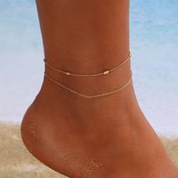 Fashion Cross Heart Shape Alloy Inlaid Crystal Artificial Crystal Women's Anklet sku image 3