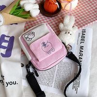 Women's Small Canvas Animal Color Block Cute Square Zipper Shoulder Bag Crossbody Bag main image 3