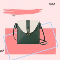 Women's Medium Pu Leather Solid Color Basic Square Flip Cover Crossbody Bag main image 2